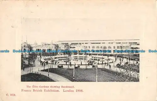 R095679 The Elite Gardens Showing Bandstand. Franco British Exhibition London 19