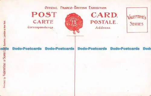 R095690 vor Ehrengericht. Franco British Exhibition. London 1908. Valentine