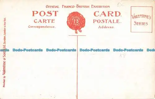 R095719 Ehrengericht. Franco British Exhibition. London 1908. Valentine