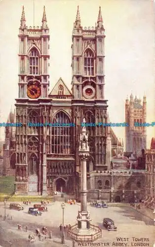 R095724 West Towers. Westminster Abbey. London. Valentine