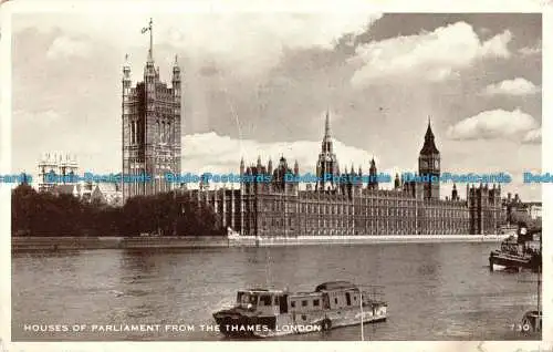 R095791 Houses of Parliament von der Themse. London. 1954