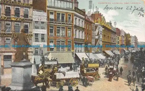 R095823 Cheapside Looking East. London