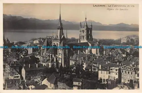 R102195 Lausanne. La Cathedrale et les Alpes de Savoie. Perrochet Matile