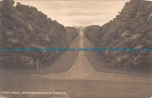 R102461 Long Walk. Windsor Castle zeigen. Fotogravur Serie Nr. 1