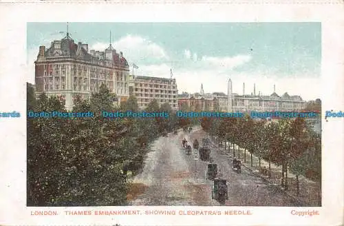 R103585 London. Themseufer. Kleopatras Nadel zeigen. 1904