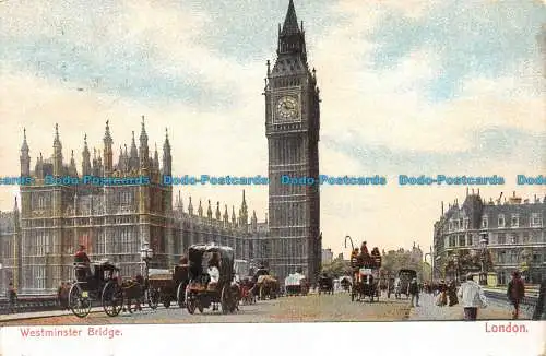 R103602 Westminster Bridge. London. 1907