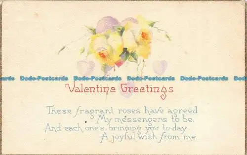 R102551 Valentinstagsgrüße. Diese duftenden Rosen haben zugestimmt. Serie 1086 A. 19