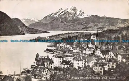 R103082 Weggis am Vierwaldstattersee mit Pilatus. Fotoglob