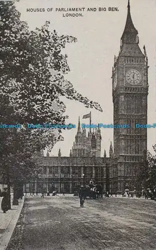 R104442 Houses of Parliament und Big Ben. London. Auto Foto