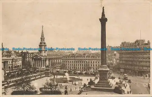 R104451 Nelsons Säule. Trafalgar Square. London. RP. 1933