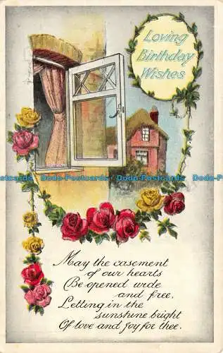 R103948 Liebevolle Geburtstagswünsche. Möge der Flügel unserer Herzen. B. B. London. Se