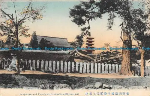 R103965 Senjokaku und Pagode am Itsukushima-Schrein. Aki