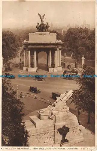 R104090 Artillery Memorial und Wellington Arch. London. Valentinstag. Fotogravur