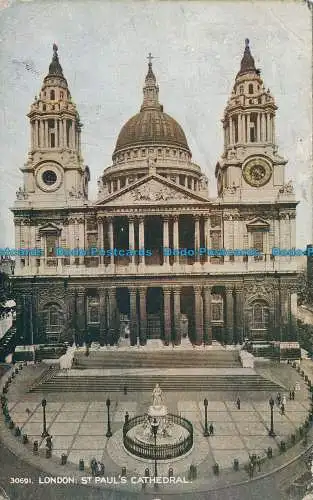 R104110 30691. London. St. Pauls Cathedral. Serie Celesque. Photochrom