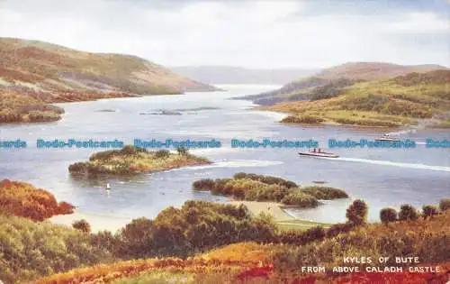 R105370 Kyles of Bute von oben Caladh Castle. J. S. Dougall