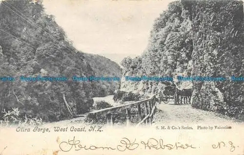 R106193 Otira Gorge. Westküste. N.Z. B. Hopkins. 1905