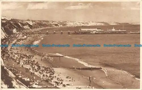 R105657 Pier und Sand von West Cliff. Bournemouth. Nahe. 1950