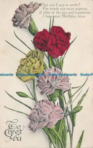 R106448 zur Begrüßung. Nelken. Nr 133