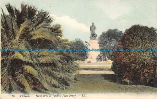 R106816 Tunis. Monument et Jardins Jules Ferry. LL. Nr 39