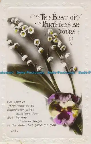 R106143 Grußkarte. The Best of Birthday be Yours. Blumen. Regent. RP