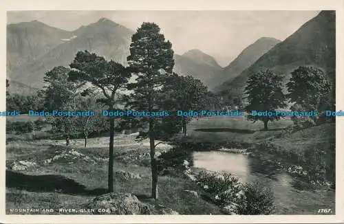 R107153 Berg und Fluss. Glen Coe. Weiß. Am besten. Nr 1767. RP. 1957