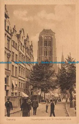 R107172 Danzig. Jopengasse mit St. Marienkirche