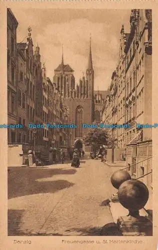 R107173 Danzig. Frauengasse u. St. Marienkirche