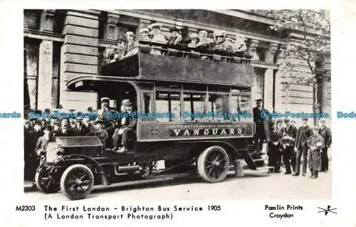 R107222 The First London. Brighton Bus Service 1905. Pamlin. RP