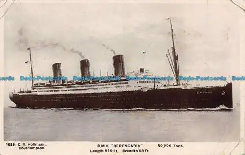 R107524 R.M.S. Berengaria. C. R. Hoffmann. RP. 1929