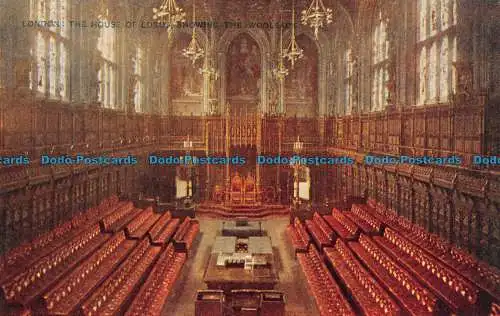 R107548 London. Das House of Lords zeigt den Wollsack. W. und C. Lane