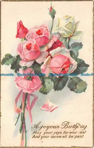 R109626 Grüße. Ein fröhlicher Geburtstag. Blumen. 1927