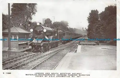 R108836 London and South Western Railway Waterloo Bournemouth Express Passing Su