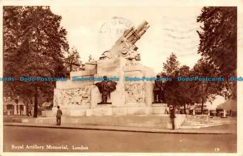 R109223 Royal Artillery Memorial. London. 1934