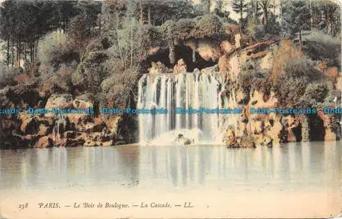R110282 Paris Le Bois de Boulogne. La Cascade. LL. Nr 258. B. Hopkins