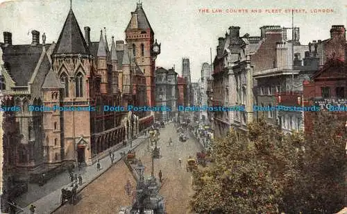 R109388 The Law Courts and Fleet Street. London. 1907