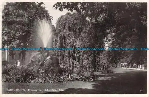 R111056 Baden Baden. Eingang zur Lichtentaler Allee. Emil Hartmann