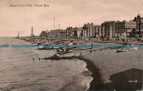 R112275 Strand vom Pier. Herne Bay. Valentine