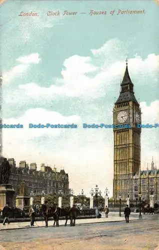 R110691 London. Uhrturm. Houses of Parliament. Empire