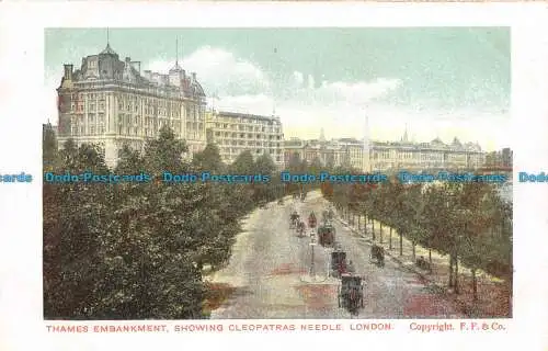 R110694 Themseufer. Kleopatras Nadel zeigen. London. F. F. und Co