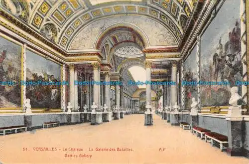 R110715 Versailles. Le Chateau. La Galerie des Batailles. A.P. No 51. B. Hopkin