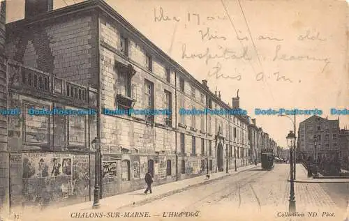 R110767 Chalons sur marne. l Hotel Dieu. ND. Nr 37. 1905. B. Hopkins