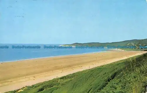 R110893 Woolacombe Sands and Morte Point from the Dunes. Lilywhite. 1969