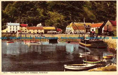 R111565 Der Kai vom Hafen. Minehead. Nr 18455. 1958