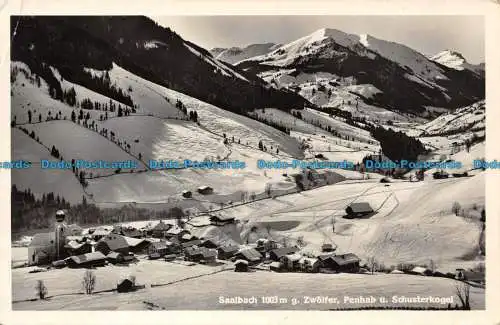 R111602 Saalbach 1003mg. Zwolfer Penhab u Schusterkogel. RP 1951
