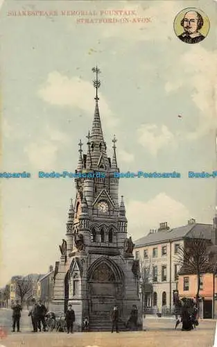 R112947 Shakespeare Memorial Fountain Stratford on Avon. Milton. Glasette. 1910