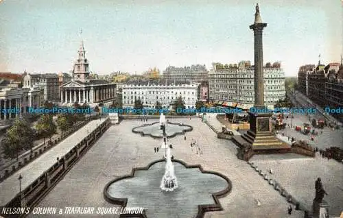 R113047 Nelsons Säule und Trafalgar Square. London