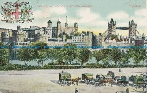 R113123 Tower of London und Tower Bridge. 1906