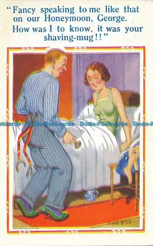 R113562 Lust, so mit mir in unseren Flitterwochen George zu sprechen. Donald McGill