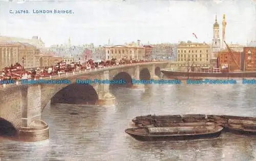 R114350 London Bridge. Photochrom. Celesque