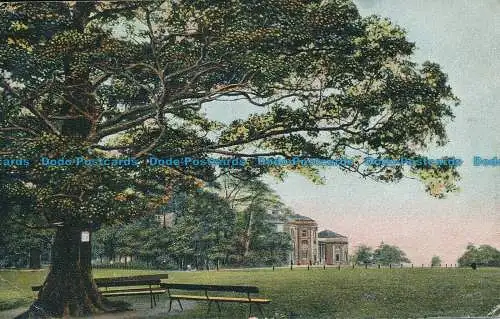 R113866 Alte Postkarte. im Park. 1908